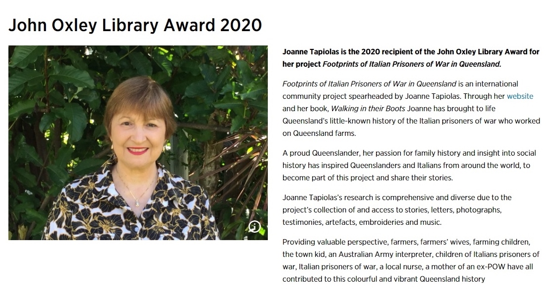 John Oxley Library Award June 2020